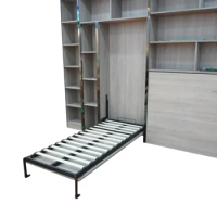 Space saving bedroom furniture sets use folding murphy bed wall mounted lift mechanism