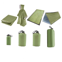 雨衣 戶外露營徒步野餐便攜簡易隨身鋁膜急救裝備急救毯睡袋雨衣帳篷