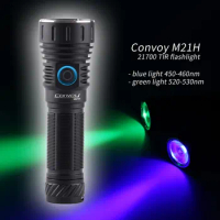 Convoy M21H TIR flashlight blue light,green light Lantern S2+ 21700 Version Type-c ChargingTorch EDC Lanterna LED