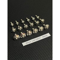 Bộ ốc dàn áo Wave 110 (2017 - 2023) inox 304 dù 5 cạnh (bộ 18 con)