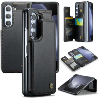 EUCAGR Luxury Magnetic Wallet PU Leather Case For Samsung Galaxy Z Fold 3 4 5 Card Solt Holder Pocket Cover For Galaxy Z Fold5