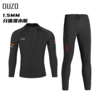 1.5mm wetsuit OUZO split diving top pants men's and women's long sleeve cold protection sunscreen surf suit winter swimsuit