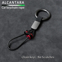 ALCANTARA suede car keychain pendant bracelet suitable for Mercedes Benz, BMW, Audi Ideal Men