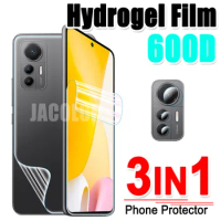 3 IN 1 Hydrogel Film For Xiaomi 12 Lite 12s Pro Ultra 12x Screen Protector+Back Cover Gel Film+Cam Glass For Xiaomi12Lite 12Lite
