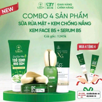 Combo 3 sản phẩm nhà Y.Skin: Kem chống nắng Collagen X5 SPF50 srum b5 kem face b5