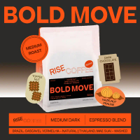 สินค้าดี  แนะนำ RISE COFFEE เมล็ดกาแฟคั่วกลางเข้ม BOLD MOVE กาแฟ Brazil เกรดพรีเมี่ยมจาก Cascavel Ve