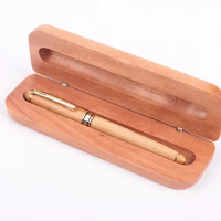 Single Pen Boxes High Quality Wood Pencil Cases Empty Natural Wooden Gift Boxes
