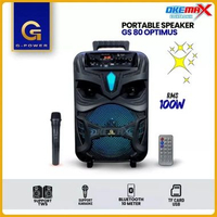G-POWER Speaker Bluetooth Portable Karaoke Rechargeable Baterai Cas 8 inci GS-80 OPTIMUS / BUMBLEBEE