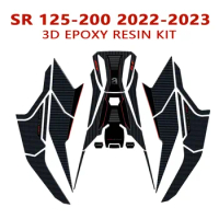 Motorcycle Accessories Tank Pad 3D Epoxy Resin Sticker Protection Kit for Aprilia SR 125-200 2022-2023 SR GT125 SR GT200