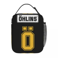 Ohlins Suspension Car Motorcycle Sport Racing Insulated Lunch Bag Shock Ohlins RXF34 M.2 Food Container Thermal Cooler Lunch Box