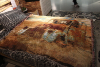 歐美復古工業風沙發毯墊靠背巾酒吧民宿 機車風格 掛毯