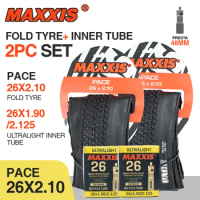 2pc MAXXIS 26 Bicycle Tire 26*2.1 27.5*2.1 Folding Tyre MTB Mountain Bike Tire 26*1.95 27.5*1.95 29*2.1 Tyre+2pc inner tube set