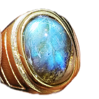 Cincin Batu Akik Labrador Pelangi Harga Murah