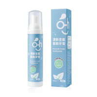 【oh care 歐克威爾】清新含氟慕斯牙膏-薄荷100gX1入(全球獨家專利P113+抗菌胜肽/慕斯牙膏)