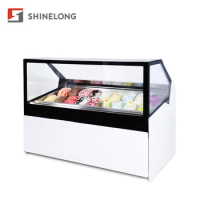 Commercial Ice Popsicle Display Case Refrigeration Equipment Counter Upright Italian Ice Cream Display Freezer