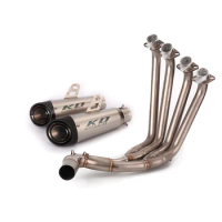 For HONDA CBR650 CBR650F CB650R\F 2014-2022 Motorcycle Exhaust Escape Pipe Muffler Front Link Pipe Slip on Without DB Killer