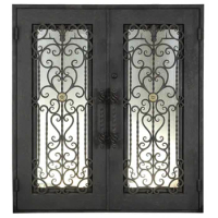 3" x 6.3" Jambs Wrought Iron Doors Gate Railing Fence Balustrades Fluorocarbon Paint 30 Years Not Fade Hc-Id8