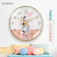 TIMESS鐘表掛鐘網紅客廳家用時尚現代簡約裝飾石英鐘靜音卡通掛表