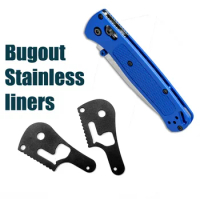 2pcs/Set Folding Knife Stainless Steel Liners DIY Making Accessories Parts For Benchmade Bugout 535 Knives Lining Locking Plate