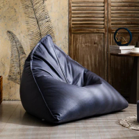 Lazy Sofa Tatami Bean Bag Balcony Lying Light Luxury Leather Single Seat Chair