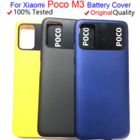 ORIGINAL New For Xiaomi Poco M3 Battery Cover M2010J19CG Back Glass Panel Rear Housing case 6.53" For Xiaomi Poco M3 Back Cover
