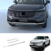 Car Accessories For Honda Vezel HEV HRV 2021 2022 Car Front Bumper Splitter Strip Sticker Cover Guard Trim