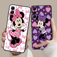 Minnie Love Flower Phone Case for Samsung Galaxy A13 A14 A52 A53 A54 A71 A70 A72 A73 A11 A50 Silicone Funda