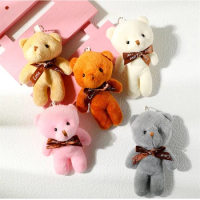 55Pcs/Lot 12cm Bear Plush Toys Mini Teddy Bear Dolls Small Gift for Party Wedding Present Pendant Cute Teddy Doll keychain gifts