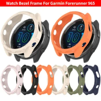 TPU Case Watch Bezel Frame For Garmin Forerunner 965 Smart Bracelet Shell Screen Protectors Cover Prevent Scratches Accessories