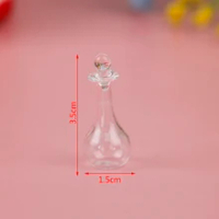 1:12 Dollhouse Miniature Clear Red Wine Liquor Bottle Model Kitchen Toys