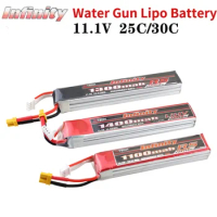 Infinity Water BB Gun Lipo Battery 3S 11.1V 1100mAh 1300mAh 1400mAh 25C 30C T-Plug Tamiya SM Connector RC Parts