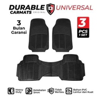 DURABLE Comfortable Universal PVC Karpet Mobil for Roll Royce Phantom - Beige [3 Pcs]