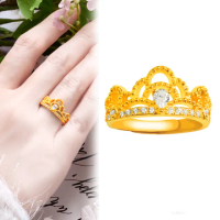 【元大珠寶】買一送一黃金戒指純金9999華麗皇后(1.56錢正負5厘)