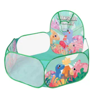 Kids Toy Pool Colorful Cartoon Print Foldable High Fence Play Tent Indoor/outdoor Toy Storage Pool Portable Breathable Safe Baby