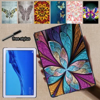 Tablet Case for Huawei MediaPad M5 Lite 8 /M5 Lite 10.1 /M5 10.8 /T5 10 10.1 /T3 8.0 /T3 10 9.6 Inch Butterfly Series Back Shell