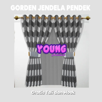 GORDEN JENDELA PENDEK - TIRAI JENDELA - HORDENG MOTIF - KORDENG JENDELA - GORDEN MOTIF KOTAK EMILY C