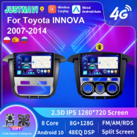 JUSTNAVI Car Radio For Toyota Innova 2008-2014 Multimedia Player Stereo Receiver Android10 Autoradio GPS Navigation IPS 4G 2DIN