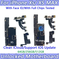 Working Free iCloud xs mainboard For iPhone Xs Max Motherboard With Face ID iCloud Unlocked Board IO