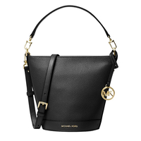 MICHAEL KORS 水桶包 鵝卵石紋真皮 手提包 斜背包 肩背包 M12444 黑色MK(現貨)▶指定Outlet商品5折起☆現貨【送禮首選★APP下單點數4倍送】