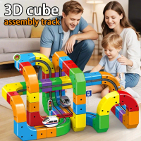 Magical Magnetic Building Block Track Car, Magnetic Roller Track Toy Anti-gravity Coaster, H2A0