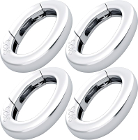 2pcs 925 Sterling Silver Oval Jewelry Clasps Hypoallergenic Necklace Enhancer Shortener Spring Bail 