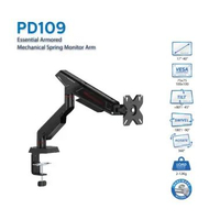 Oximus PD109 Bracket Monitor Arm Mechanical Spring Single 17–40 Inch | Stand Monitor Meja Heavy Duty