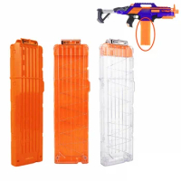 TISNERF Universal 18 Reload Clip Magazines Gun Bullet Clip Replacement Plastic Magazines Toy Gun Soft Bullet Clip for Nerf