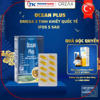 Omega 3 Ocean Plus Tinh Khiết Đậm Đặc ORZAX Nhập Khẩu Châu Âu Giúp Hỗ Trợ Não Bộ, Mắt, Tim Mạch 30 V