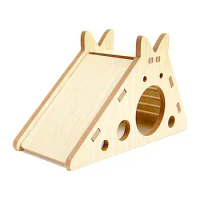 Wooden Hamster House Hamsters Corner Hideout Cage Small Animal Hideout Hamster House for Dwarf Hamsters Guinea Pigs Gerbils
