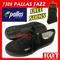 FREE SOCKS KASUT SEKOLAH PALLAS HITAM PALLAS JAZZ 7328 (BLACK SCHOOL SHOES PALLAS)