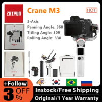 ZHIYUN Crane M3 CraneM3 Camera Gimbal Handheld Stabilizer 3-Axis for Mirrorless Cameras Sony A7III A6600 Gopro Hero10/9/8