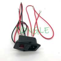 1Pc ON/OFF Switch Socket with Female Plug Wires Cable for Power Supply Cord Arcade Machine IO Switch with Fuse