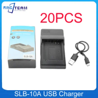 20PCS/LOTS SLB-10A SLB10A USB Charger for Samsung EX2F WB150F WB250F PL610 SL102 Camera Battery Charger SLB-11A NB11L BCM13 BCL7
