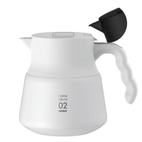 【HARIO】V60 不鏽鋼保溫咖啡壺PLUS 600ml(兩色任選)